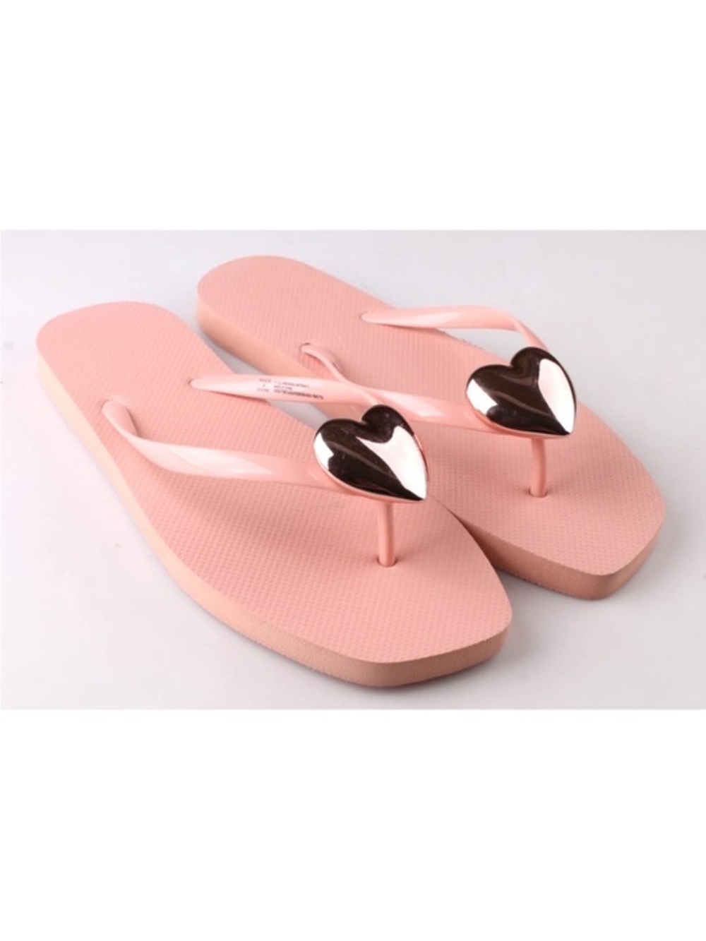 SHADE & SHORE Roseanne Women's Blush Pink Heart Thong Flip Flop Sandals size 11